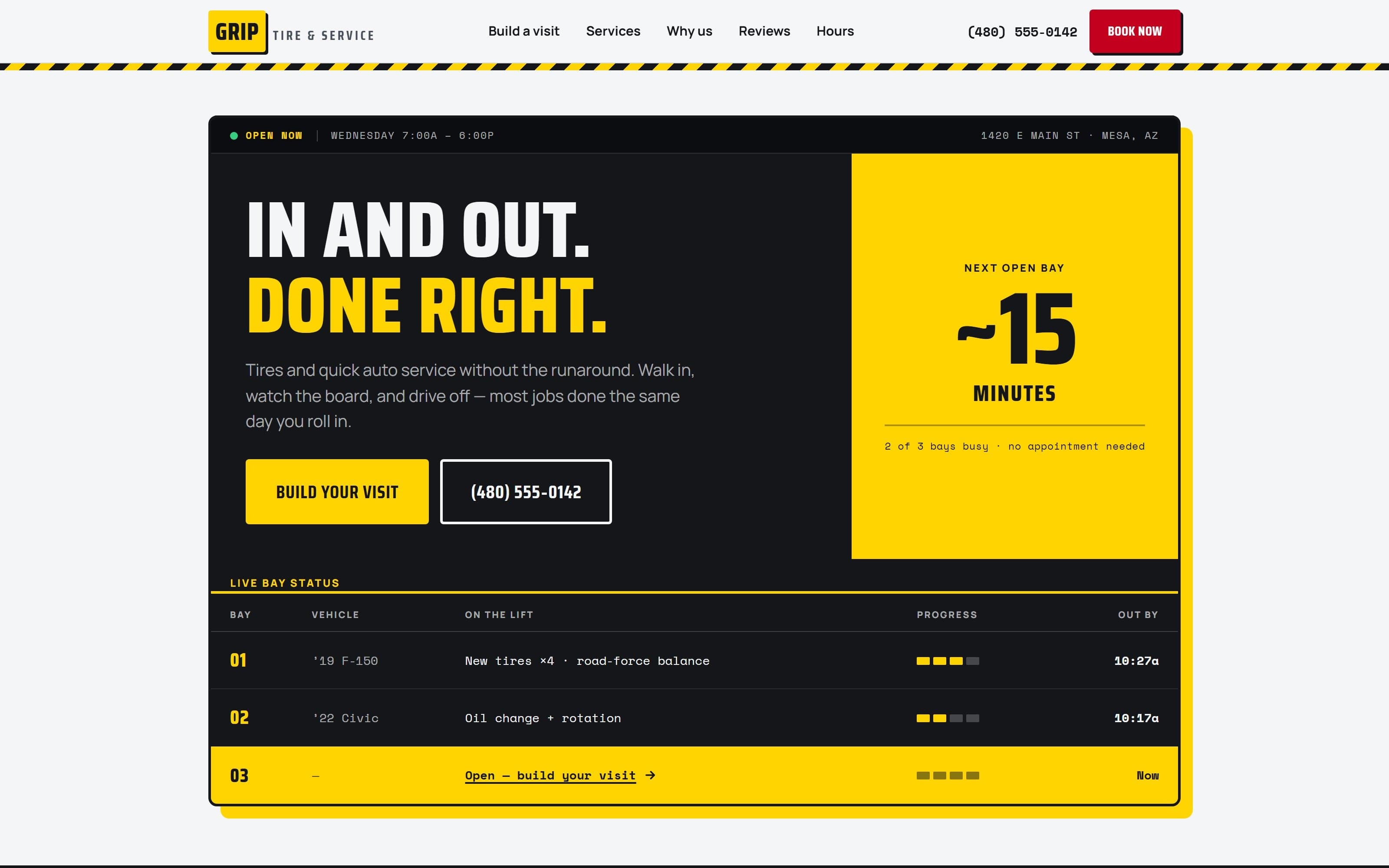 Grip Tire & Service — auto repair landing page
