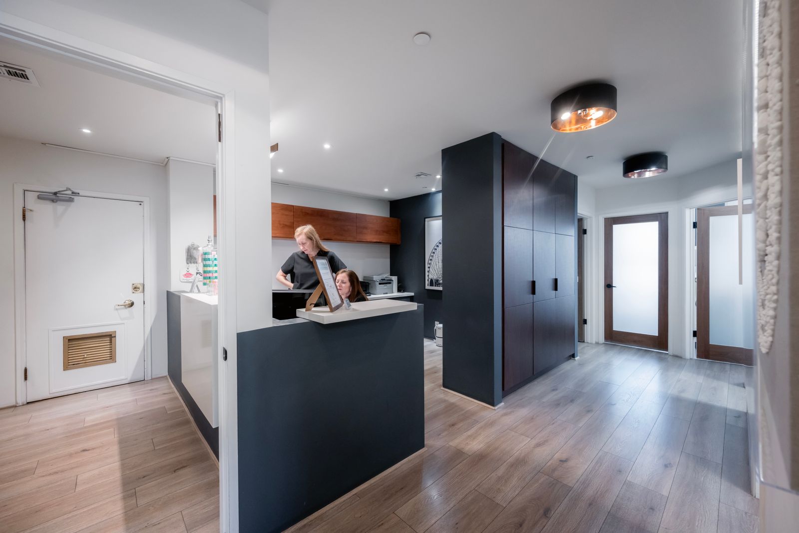 Bright, welcoming front desk and reception area